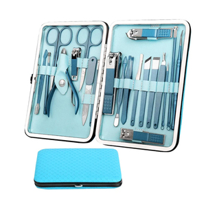 Professional High Classic Stainless Steel Manicure <b>Pedicure</b> Kit 5 1 Nail Care Tools <b>Set</b> Lightweight Comfortable Portable Case - Product Image 1