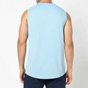 Fabricant OEM – T-shirt sans manches texturé pour homme – Maillot de sport respirant et anti-humidité – Vente en gros – Marque privée – Vêtements de sport - Product Image 2