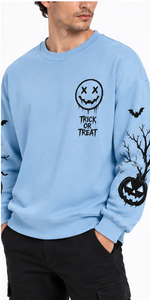 เสื้อสเวตเชิ้ตฮาโลวีน ลายผีและฟักทอง ตกแต่งด้วยผ้าปัก ทรงโอเวอร์ไซส์ คอเต่า แขนยาว ทรงหลวม ใส่ได้ทั้งผู้หญิงและผู้ชาย สำหรับฤดูใบไม้ร่วงและฤดูหนาว - Product Image 6