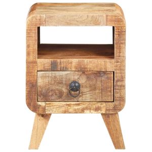 Mesa de Noche de Madera de Mango Rústica 11.8x11.8x16.1 para Sala de Estar - Product Image 4