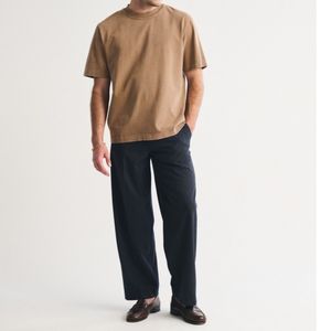 Camiseta Lisa Lavada para Hombre, Oversize, Ajuste Holgado, Algodón, Cuello Redondo, Manga Corta, Estilo Casual Urbano, Venta al por Mayor, OEM, ODM - Product Image 5