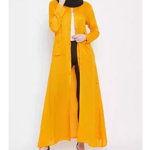 Abayas Islámicas Turcas de Poliéster y Lino, Khimar, Vestido Modesto para Mujer, Estilo Mariposa, Ligero, Antiarrugas, Transpirable - Product Image 5