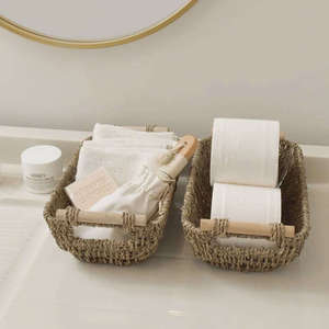 High Quality Vietnam Rattan Container Kitchen Organizer Eco-Friendly Home Decoration by Sea Grass Big Size Storage <b>Basket</b> - Product Image 2