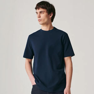 T-shirt en coton épais de haute qualité pour homme, design de logo personnalisé, épaules tombantes, prix bas, logo personnalisé, coupe oversize - Product Image 3