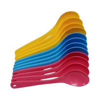 Ensemble de 12 cuillères en plastique colorées, durables et réutilisables, cuillères à dessert multicolores, cuillères à soupe pour tout-petits, enfants et adultes, 12 pièces