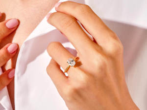 1-2 CT Oval Cut Diamond Engagement <b>Ring</b> Solid 14k 18k Gold 4-Prong Solitaire <b>Ring</b> <b>Fine</b> Jewelry Wedding Bridal <b>Ring</b> Wholesaler - Product Image 1