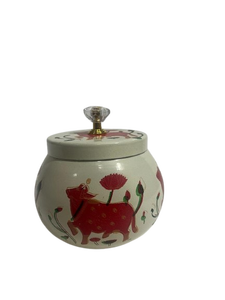 Tarro de Almacenamiento Cuadrado de Hierro con Diseño Floral Rosa, Ecológico, Estilo Vintage, con Asas, para Té, Café, Azúcar, Especias, Uso Doméstico - Product Image 3
