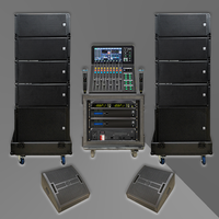 Sistema de Altavoces Line Array para Exteriores LS3 KSL(8+2+2mon) de 1 Canal Mono, Pasivo, Carcasa de Madera Impermeable, Garantía de 3 Años, 580W/700W