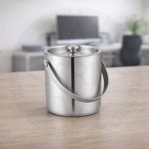 Luxury Sustainable Stainless Steel Ice Bucket 5L Capacity Elegant Floral Pattern Embossed Logo <b>Bar</b> Table Premium <b>Drink</b> Chiller - Product Image 2