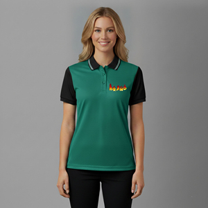 เสื้อโปโลผู้หญิง OEM ผ้าฝ้าย 100% แห้งเร็ว ระบายอากาศดี ดีไซน์เฉพาะ ออกแบบโลโก้ของคุณเอง เสื้อโปโลสตรีทแวร์ 2 สี - Product Image 5
