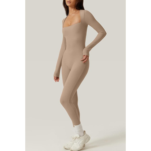 High Quality Custom Made Yoga <b>Jumpsuit</b> for Women Top Trending New Design <b>with</b> Solid Yoga <b>Jumpsuit</b> Custom Color Latest Arrival - Product Image 2