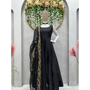 Conjunto de Top, Pantalón y Dupatta para Fiesta, Talla XL, Estilo Elegante - Product Image 1