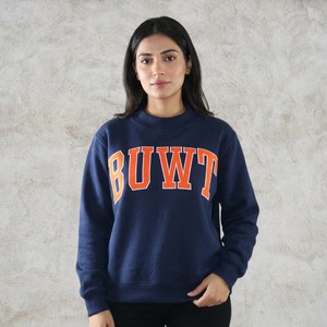 BUWT Letter Print Crew <b>Neck</b> Sweatshirt Premium <b>Mock</b> <b>Neck</b> Fleece Sweatshirt Custom Logo Cotton Pullover Men Oversized Casual - Product Image 1