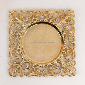 Assiette de service ronde de luxe avec motif de bois de cerf, plat de présentation pour la décoration de table de mariage - Product Image 5