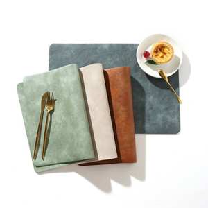 Nouveau Set de Table Rectangulaire Moderne en Similicuir PU de Haute Qualité, Lavable, Idéal pour les Événements Festifs et la Maison, pour Tables à Café et à Dîner - Product Image 4