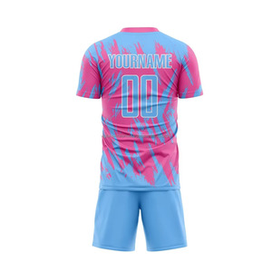 Camiseta de Fútbol Personalizada para Hombre, 100% Poliéster, con Nombre en la Parte Delantera, Servicio OEM para Uniformes de Equipo para Hombres, Mujeres, Jóvenes y Niños, Corte Automatizado - Product Image 2