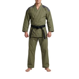 Combinaison de karaté bleu royal vif avec bordure blanche, tissage haute densité, pour entraînement de performance - Product Image 5