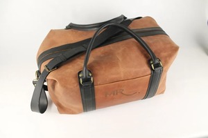 กระเป๋าเดินทางหนังแท้แบบยูนิเซ็กซ์ สไตล์วินเทจ ขนาดใหญ่ ใส่สัมภาระได้เยอะ พร้อมซิปปิด รุ่น LDB-0350 - Product Image 3