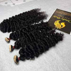 CDYHAIRVN - Cabello Rizado Vietnamita Birmano 100% Natural de Fábrica a Precio Económico, Cabello Humano Virgen en Paquetes para Tejer, Rizado y Liso - Product Image 3