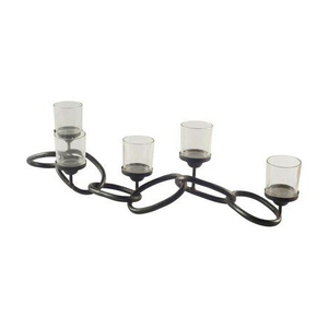 Elegante Portavelas Votivo de Metal con Estética Moderna y Lujosa para Centros de Mesa de Restaurantes, Decoración de Hoteles y Celebraciones Festivas - Product Image 3