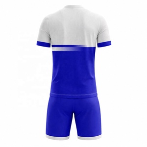 Ensemble de vêtements d'équipe pour hommes bleu et blanc, short de handball, maillot à manches courtes, tenue de sport, tenue d'entraînement - Product Image 6