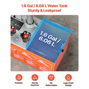 Pompa per Test Idrostatico da 1,6 Galloni, Tester Manuale di Pressione dell'Acqua con Doppia Valvola, Tester per Perdite Idrauliche - Product Image 4