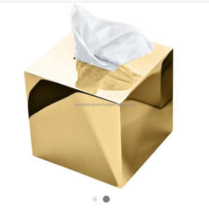 Hotel and Restaurants Tissue <b>Dispenser</b> Box Portable Lightweight Metal <b>Napkins</b> Holders Decorative <b>Napkin</b> Dispense Box Custom Logo - Product Image 6