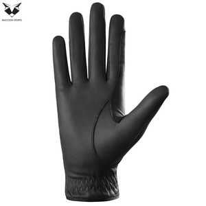 Best Highest Quality Genuine Leather Summer Horse Riding <b>Gloves</b> Full Finger Breathable Non-Slip Size L Unisex Hand Protection - Product Image 2