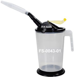 Bouteille à huile de 5,5 L avec échelle graduée, couvercle anti-poussière et bec verseur flexible (Ölkanne) - Product Image 2
