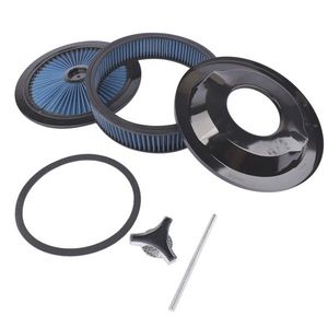 14\" X 3\" Blue Super Flow Air Cleaner with Washable Element Recessed Base and Black Top for Chevy and for Ford Vehicles - Product Image 6