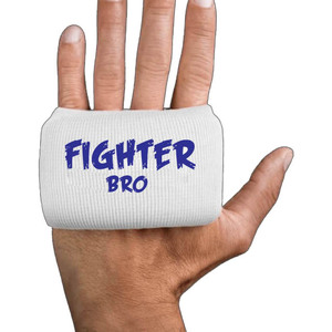 Muñequeras de algodón Fighter Bro blancas, cómodas para todas las estaciones, equipo de entrenamiento de boxeo, protectores de nudillos de algodón con gel. - Product Image 1