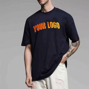 T-shirts en coton 100 % pour hommes, vente en gros, personnalisables avec logo brodé, écologiques, respirants, coupe oversize, col rond, OEM, haute qualité - Product Image 1