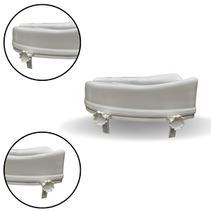Hdpe Plastic Elderly <b>Commode</b> 4 Inch " Height Elevated Raised Seat <b>Commode</b> <b>Chair</b> Raised Toilet Seat - Product Image 2