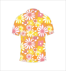 เสื้อโปโลพิมพ์ลายดอกไม้สำหรับผู้ชาย เสื้อโปโลแขนสั้นลำลอง ทรงปกติ โลโก้ด้านหน้า เหมาะสำหรับใส่ในฤดูร้อน - Product Image 2