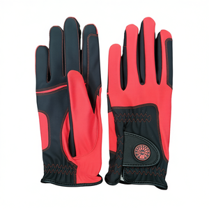 Women's Horse Riding <b>Gloves</b> Synthetic Leather Palm Hook & Loop Closure Breathable Windproof Firm Grip Equestrian Training <b>Gloves</b> - Product Image 2