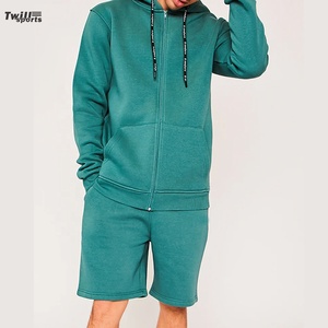 Offre Spéciale – Ensemble de Survêtement Décontracté pour Homme : Sweat à Capuche Zippé Coupe Droite et Short de Sport avec Poches – 2 Pièces en Coton Molletonné Doux pour la Peau - Product Image 5