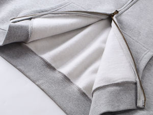 Sweat à capuche oversize à double fermeture éclair, doublé, personnalisé, en molleton épais 400 g/m² 100 % coton, coupe courte, en French Terry - Product Image 5