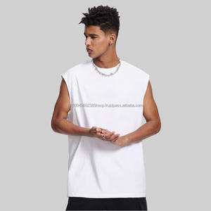Débardeur Homme Personnalisé de Haute Qualité, Coupe Oversize Décontractée, Idéal pour la Gym et la Course, Sans Manches, Respirant, en Maille Tressée avec Logo Brodé - Product Image 1