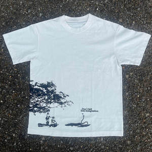 เสื้อยืดคอตตอนวินเทจทรงโอเวอร์ไซส์ สไตล์ลำลอง สตรีทแวร์ ลายกราฟิก สำหรับใส่ในชีวิตประจำวัน - Product Image 3