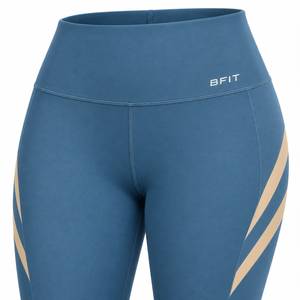 Women's High Waisted Colorblock <b>Leggings</b> With Bright <b>Line</b> Decoration Full Length Sporty Style Stretch Breathable Compression Fit - Product Image 5
