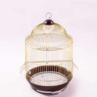 Cage à oiseaux en métal de luxe personnalisée Cage d'élevage de perroquets ronds pour animaux de compagnie Cage domestique mobile
