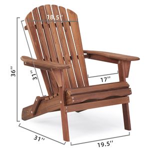 Set di 2 Sedie Adirondack in Legno per Esterni, Design Pieghevole per Patio, Giardino, Prato, Cortile e Bordo Piscina - Product Image 3