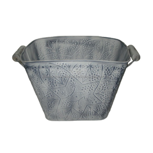 Jardinière Ronde en Métal avec Trou de Drainage pour la Maison, le Restaurant et le Jardin - Utilisation Extérieure/Intérieure Écologique - Product Image 6