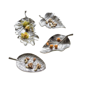 Leaf Shape Metal Decorative <b>Plate</b> Handmade <b>Vintage</b> Style Plant Pattern Dishes & <b>Plates</b> Food And Snacks Serving Platters - Product Image 6