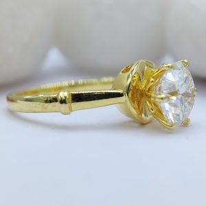 Anillo de Compromiso y Boda D'VINS JEWELS, Diseño Redondo Moderno, Corte Brillante, Color D, Blanco, Plateado, Dorado, Certificado - Product Image 2