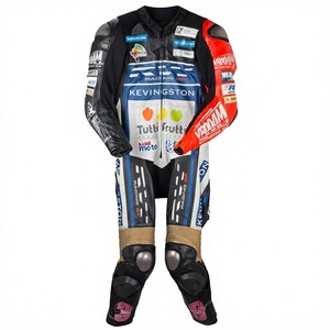 Traje de Carreras Luis Salom MotoCP Kalex de 1 Pieza en Cuero Vacuno/Canguro para Motocicleta/Traje de Pista/Conducción con Armadura de Nivel 2 para Motociclistas - Product Image 1