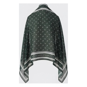 NORTH APPROACH Women's Square Silk Scarf Geometric Print Elegant Multi-Functional Fashion Accessory All Seasons - Product Image 1