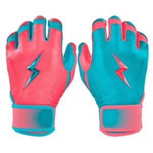 Professional Baseball Softball Leather Batting Gloves Men Women Comfort Grip Anti-Slip Design Breathable Ambidextrous <b>Black</b> <b>Hook</b> - Product Image 1