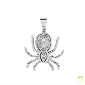 Pendentif araignée de qualité supérieure avec pierres en moissanite et style de bijoux streetwear - Product Image 3