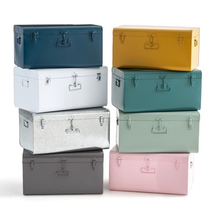 Coffre vintage en fer massif de conception européenne, artisanat Unicorn, durable et de grande taille |   Boîte de rangement décorative pour couvertures et jouets - Product Image 5